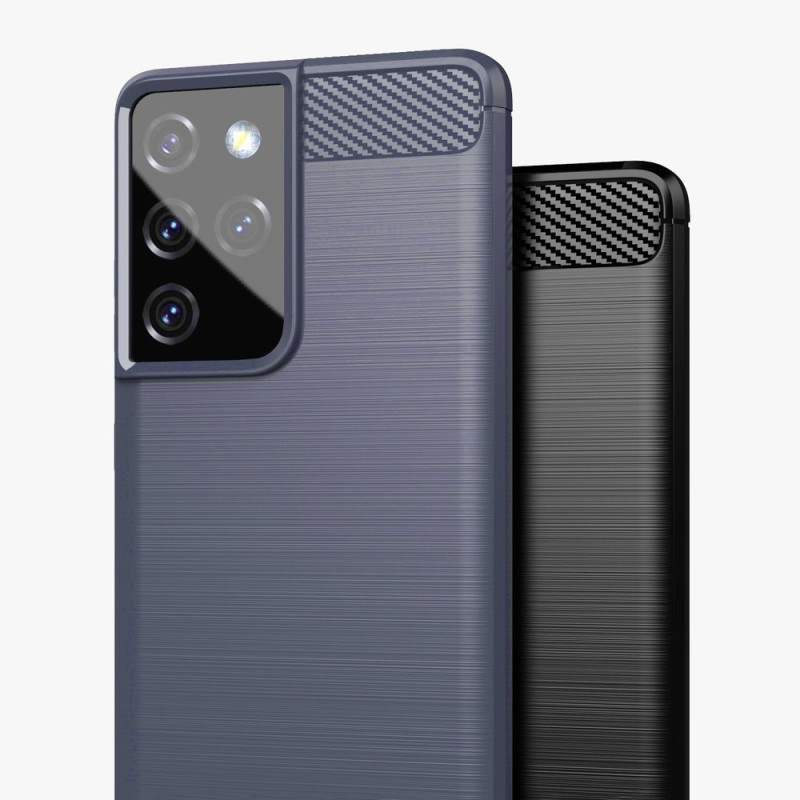Carbon Case lankstus dangtelis Samsung Galaxy S21 Ultra 5G juodas