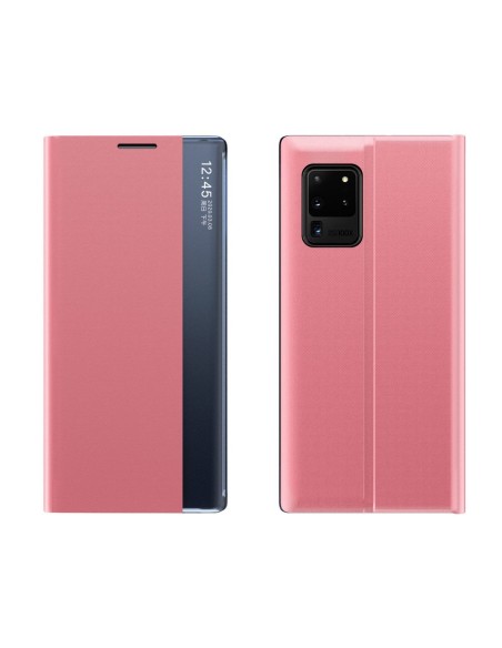 Naujas Sleep Case dangtelis su atvartu ir stovo funkcija, skirta Samsung Galaxy A72 4G pink