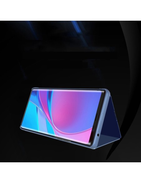 Clear View Case atverčiamas dangtelis, skirtas Samsung Galaxy A72 4G rožinis