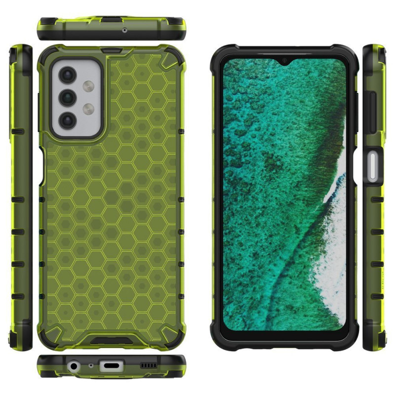 Korinis šarvuotas dėklas su gelio rėmeliu, skirtas Samsung Galaxy A32 5G green