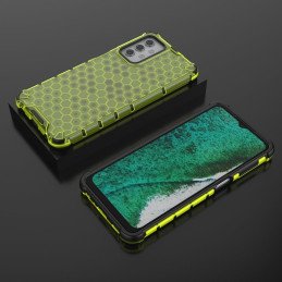 Korinis šarvuotas dėklas su gelio rėmeliu, skirtas Samsung Galaxy A32 5G green