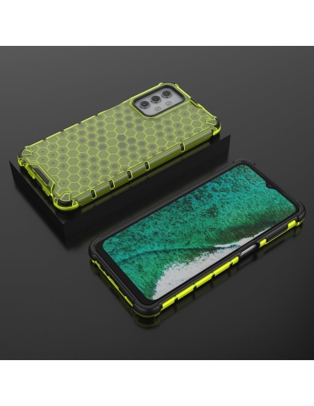 Korinis šarvuotas dėklas su gelio rėmeliu, skirtas Samsung Galaxy A32 5G green