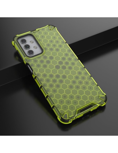 Korinis šarvuotas dėklas su gelio rėmeliu, skirtas Samsung Galaxy A32 5G green
