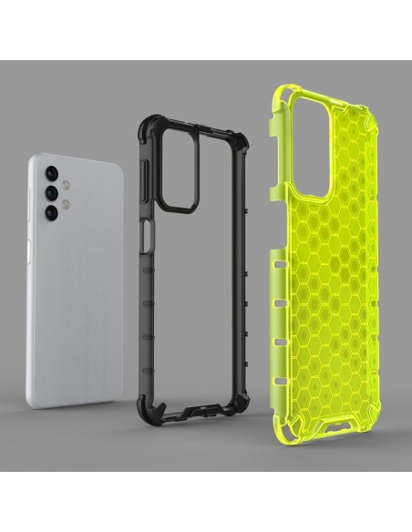 Korinis šarvuotas dėklas su gelio rėmeliu, skirtas Samsung Galaxy A32 5G green