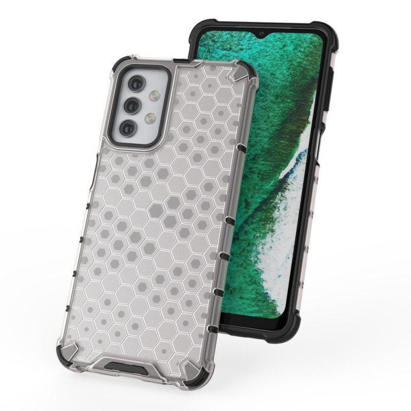 Korinio korpuso šarvuotas dangtelis su gelio rėmeliu, skirtas Samsung Galaxy A32 5G skaidrus