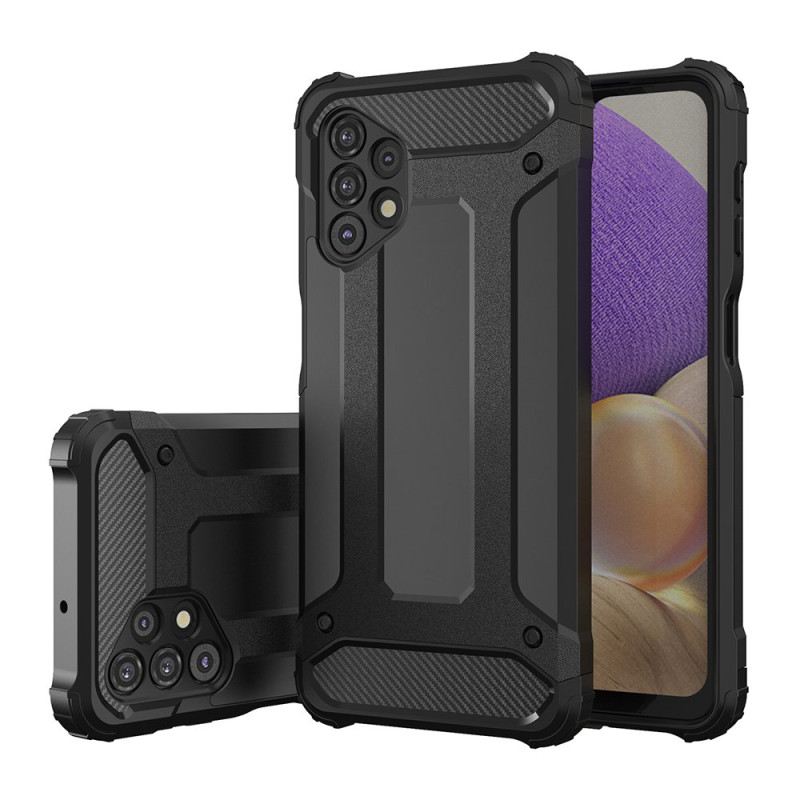 Hybrid Armor šarvuotas hibridinis dėklo dangtelis, skirtas Samsung Galaxy A32 5G juodas
