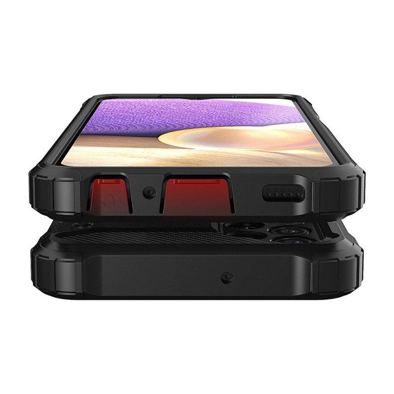 Hybrid Armor šarvuotas hibridinis dėklo dangtelis, skirtas Samsung Galaxy A32 5G juodas
