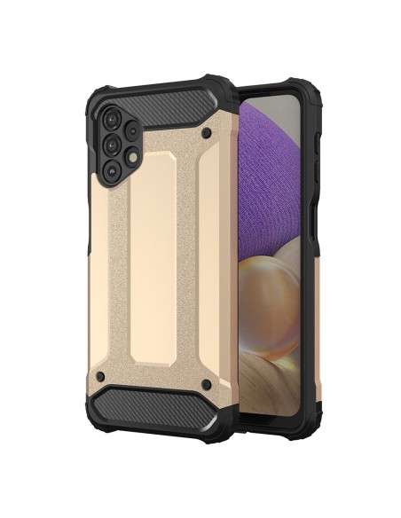 Hybrid Armor šarvuotas hibridinis dėklo dangtelis, skirtas Samsung Galaxy A32 5G gold