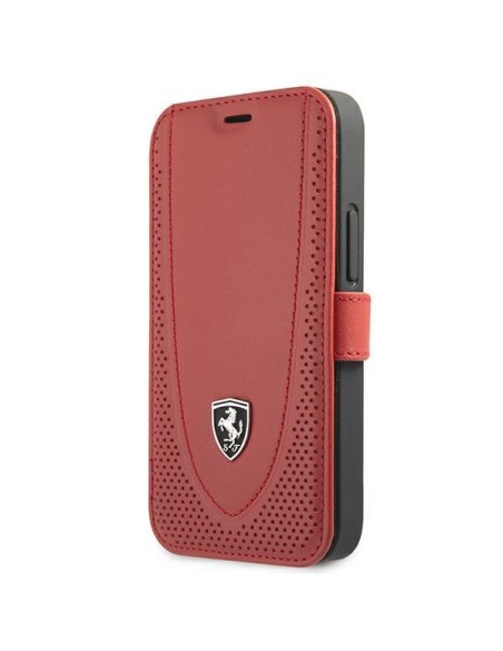 Ferrari Off Track Perforuotas dėklas iPhone 12 mini - raudonas Ferrari Off Track Perforuotas dėklas iPhone 12 mini - raudonas