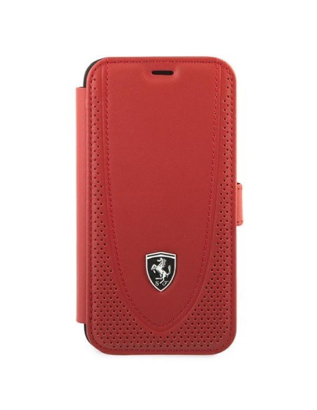 Ferrari Off Track Perforuotas dėklas iPhone 12 mini - raudonas Ferrari Off Track Perforuotas dėklas iPhone 12 mini - raudonas