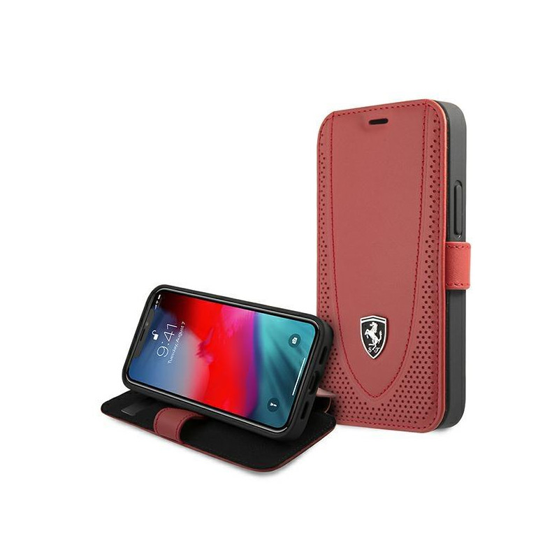 Ferrari Off Track Perforuotas dėklas iPhone 12 mini - raudonas