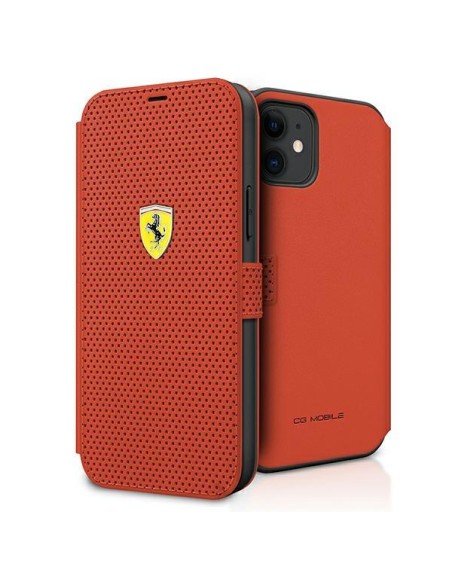 Ferrari Off Track Perforuotas dėklas iPhone 12 mini - raudonas Ferrari Off Track Perforuotas dėklas iPhone 12 mini - raudonas