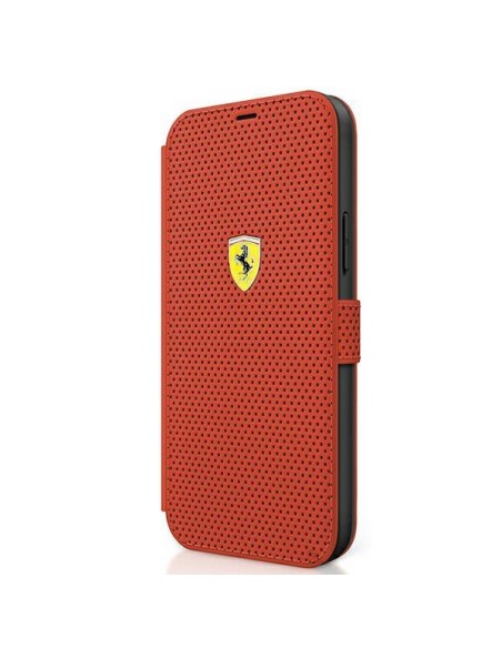 Ferrari Off Track Perforuotas dėklas iPhone 12 mini - raudonas Ferrari Off Track Perforuotas dėklas iPhone 12 mini - raudonas