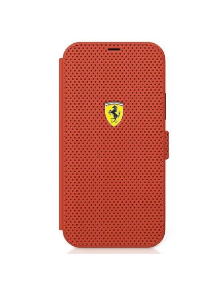 Ferrari Off Track Perforuotas dėklas iPhone 12 mini - raudonas Ferrari Off Track Perforuotas dėklas iPhone 12 mini - raudonas