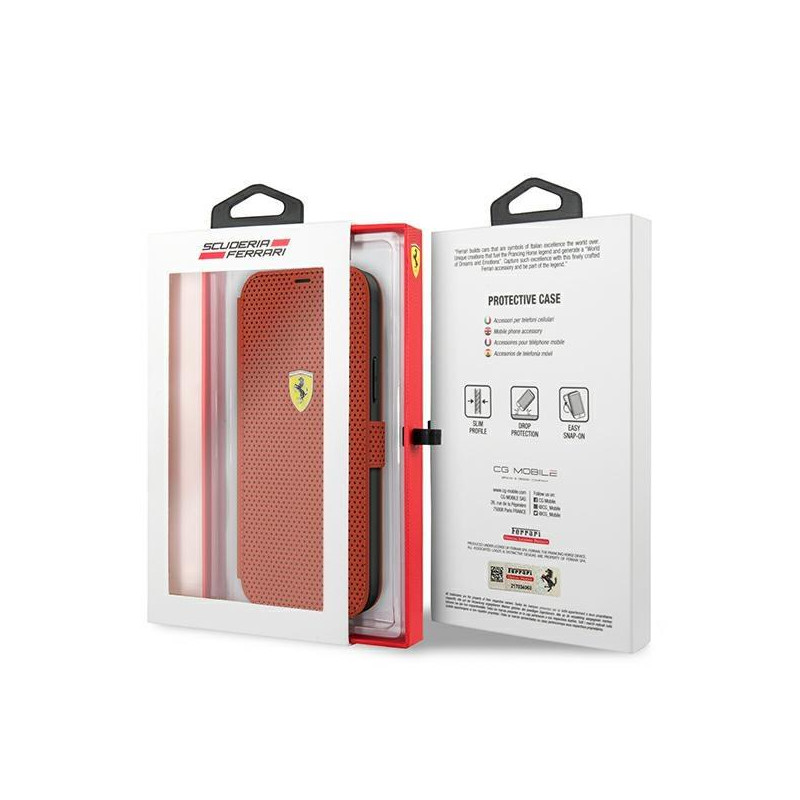 Ferrari Off Track Perforuotas dėklas iPhone 12 mini - raudonas