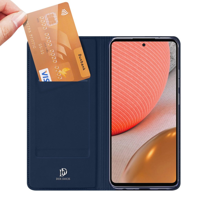 DUX DUCIS Skin Pro dėklo dėklo dangtelis su atvartu Samsung Galaxy A72 4G mėlyna