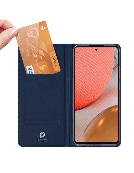 DUX DUCIS Skin Pro dėklo dėklo dangtelis su atvartu Samsung Galaxy A72 4G mėlyna DUX DUCIS Skin Pro dėklo dėklo dangtelis su atvartu Samsung Galaxy A72 4G mėlyna