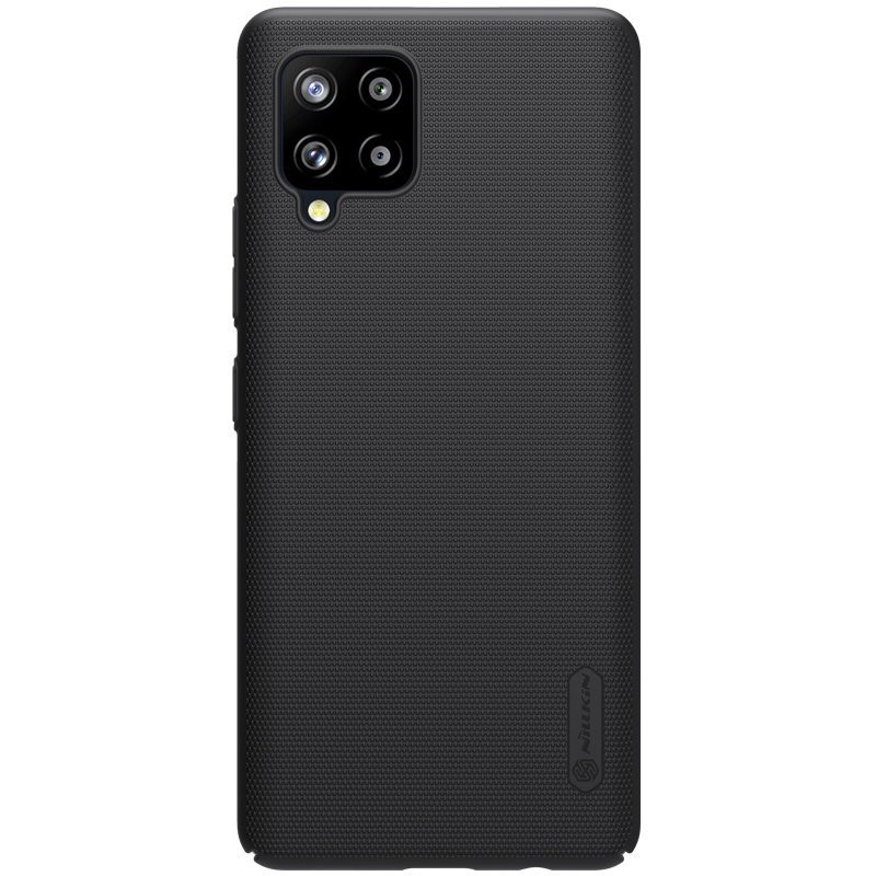 Nillkin Super Frosted Shield sustiprintas dėklo dangtelis, skirtas Samsung Galaxy A42 5G juodas