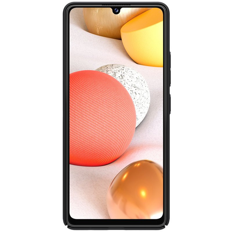 Nillkin Super Frosted Shield sustiprintas dėklo dangtelis, skirtas Samsung Galaxy A42 5G juodas