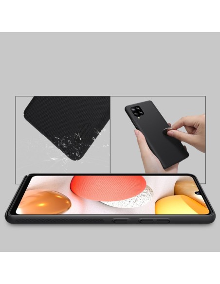 Nillkin Super Frosted Shield sustiprintas dėklo dangtelis, skirtas Samsung Galaxy A42 5G juodas Nillkin Super Frosted Shield sustiprintas dėklo dangtelis, skirtas Samsung Galaxy A42 5G juodas