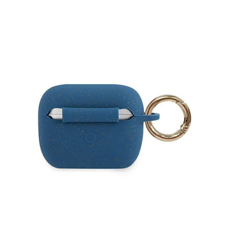 Guess Silicone Glitter dėklas, skirtas AirPods Pro – mėlynas