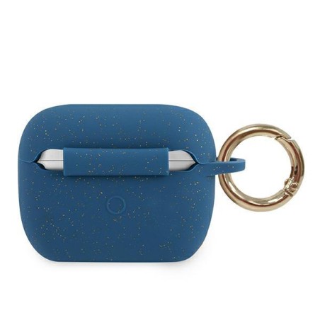 Guess Silicone Glitter dėklas, skirtas AirPods Pro – mėlynas