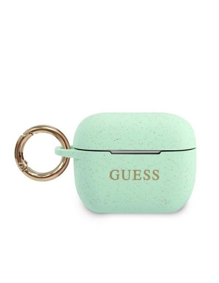 Guess Silicone Glitter dėklas, skirtas AirPods Pro – žalias Guess Silicone Glitter dėklas, skirtas AirPods Pro – žalias