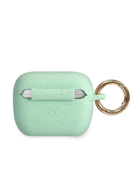 Guess Silicone Glitter dėklas, skirtas AirPods Pro – žalias Guess Silicone Glitter dėklas, skirtas AirPods Pro – žalias