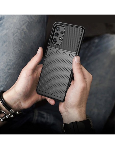 Thunder Case lankstus šarvuotas dėklas Samsung Galaxy A72 4G juodas