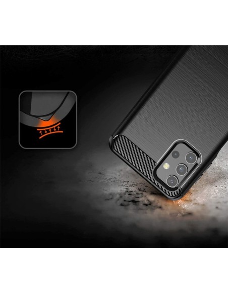 Carbon Case lankstus dangtelis Samsung Galaxy A32 5G juodas Carbon Case lankstus dangtelis Samsung Galaxy A32 5G juodas