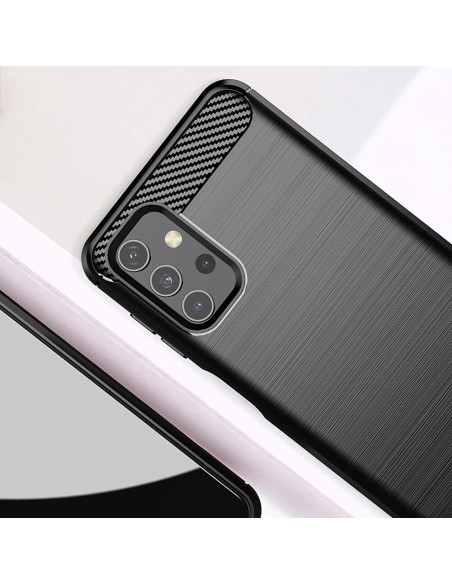 Carbon Case lankstus dangtelis Samsung Galaxy A32 5G juodas Carbon Case lankstus dangtelis Samsung Galaxy A32 5G juodas