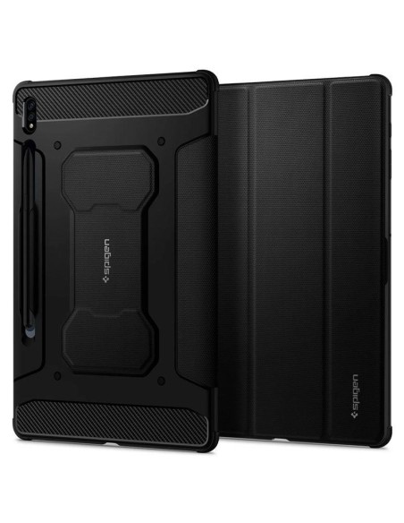 Spigen Rugged Armor Pro dėklas, skirtas Samsung Galaxy Tab S7+ / S8+ 12,4& 39 & 39 - juodas Spigen Rugged Armor Pro dėklas, skirtas Samsung Galaxy Tab S7+ / S8+ 12,4& 39 & 39 - juodas
