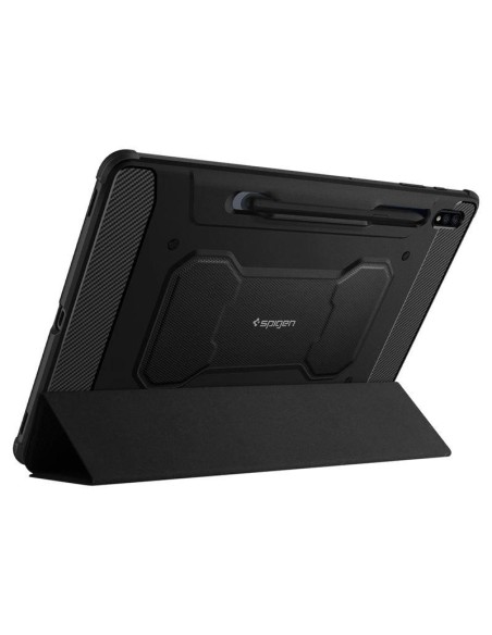 Spigen Rugged Armor Pro dėklas, skirtas Samsung Galaxy Tab S7+ / S8+ 12,4& 39 & 39 - juodas Spigen Rugged Armor Pro dėklas, skirtas Samsung Galaxy Tab S7+ / S8+ 12,4& 39 & 39 - juodas