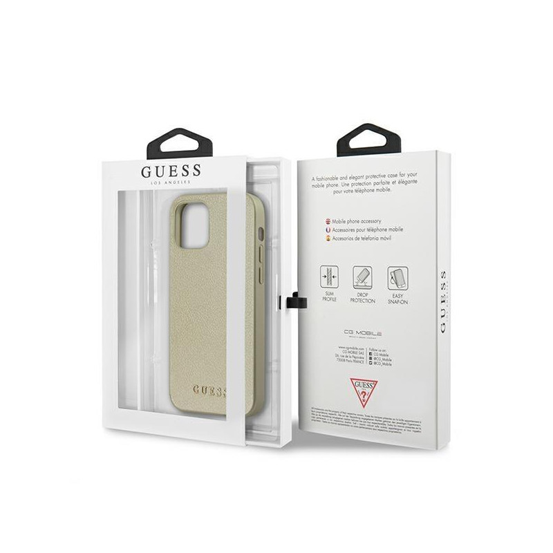 Guess Iridescent dėklas iPhone 12 Pro Max - auksinis