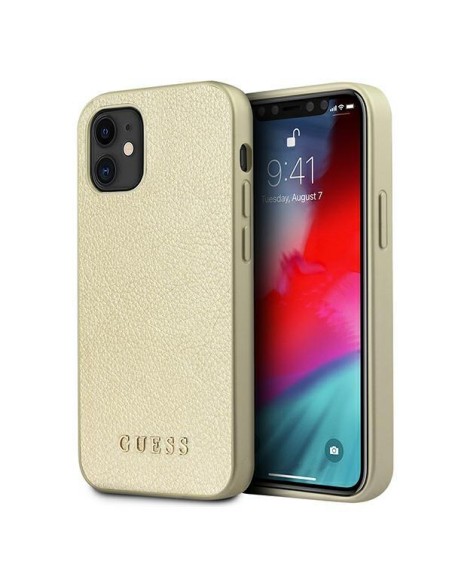 Guess Iridescent dėklas iPhone 12 mini - auksinis