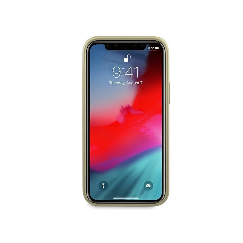 Guess Iridescent dėklas iPhone 12 mini - auksinis