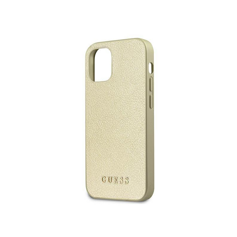 Guess Iridescent dėklas iPhone 12 mini - auksinis