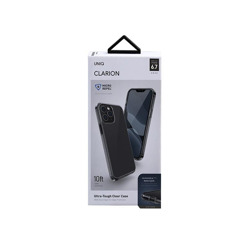 Uniq Clarion dėklas, skirtas iPhone 12 Pro Max - juodas