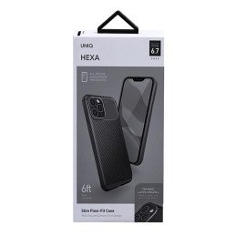 UNIQ Hexa dėklas, skirtas iPhone 12 Pro Max - juodas