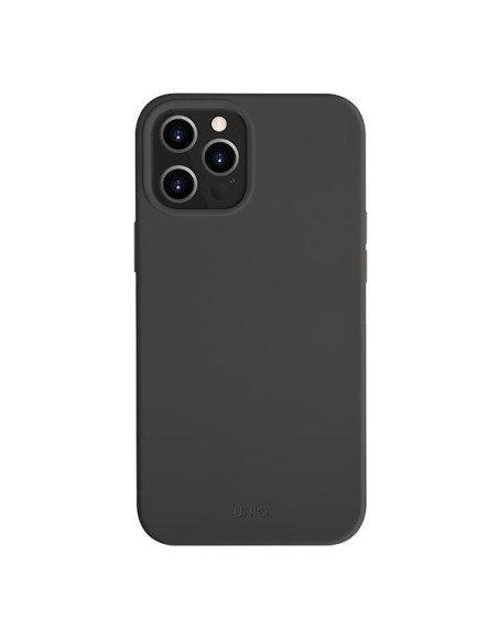 Uniq Lino Hue dėklas, skirtas iPhone 12 Pro Max - juodas Uniq Lino Hue dėklas, skirtas iPhone 12 Pro Max - juodas