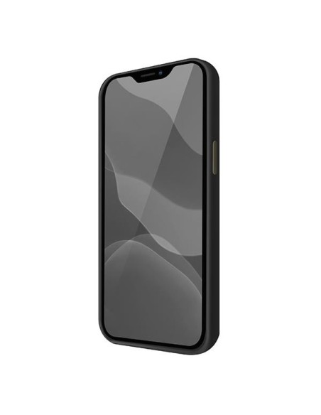 Uniq Lino Hue dėklas, skirtas iPhone 12 Pro Max - juodas Uniq Lino Hue dėklas, skirtas iPhone 12 Pro Max - juodas