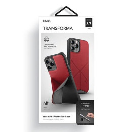 UNIQ Transforma dėklas, skirtas iPhone 12 Pro Max - raudonas