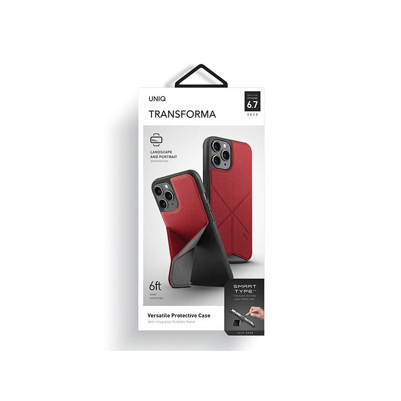 UNIQ Transforma dėklas, skirtas iPhone 12 Pro Max - raudonas