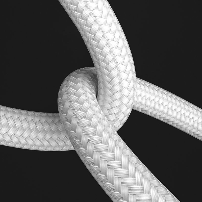 Tvirtas pintas kabelis USB USB-C 2.4A 2m juodas