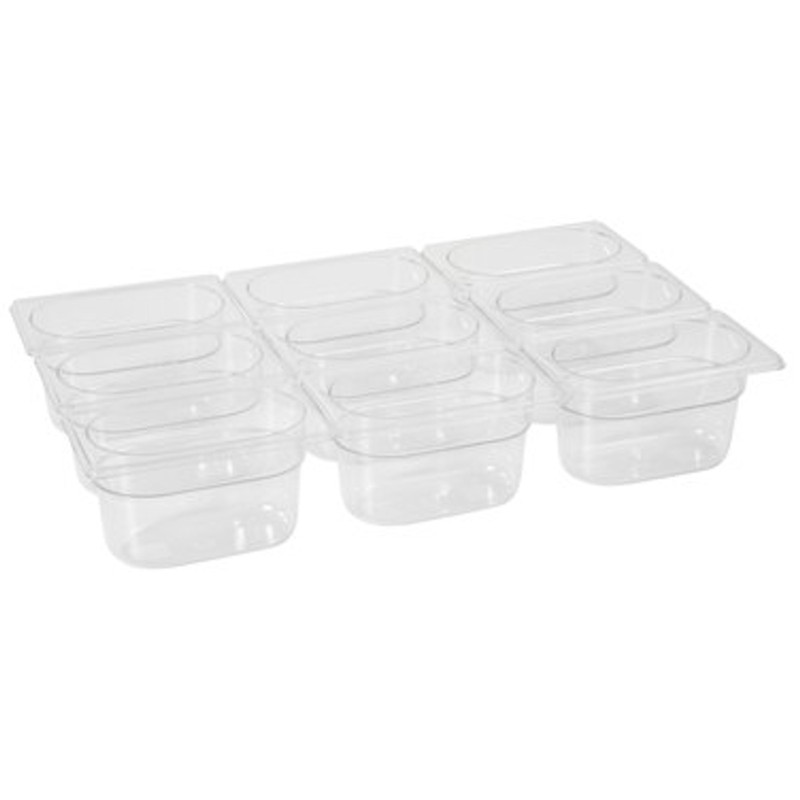 Skaidrus polikarbonatinis GN konteineris GN 1/9 h 100 mm - Hendi 861820