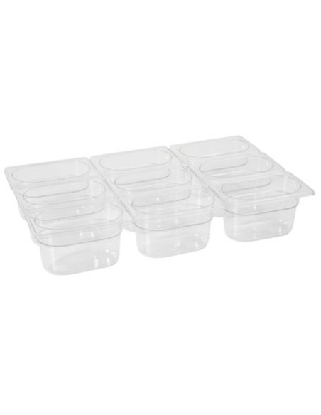 Skaidrus polikarbonatinis GN konteineris GN 1/9 h 100 mm - Hendi 861820