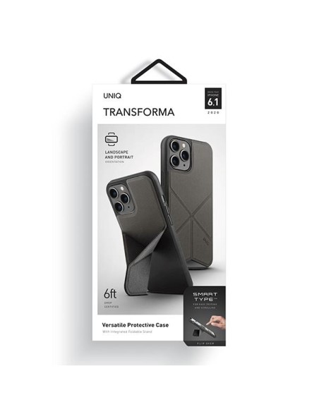 UNIQ Transforma dėklas iPhone 12 / iPhone 12 Pro - pilkas UNIQ Transforma dėklas iPhone 12 / iPhone 12 Pro - pilkas