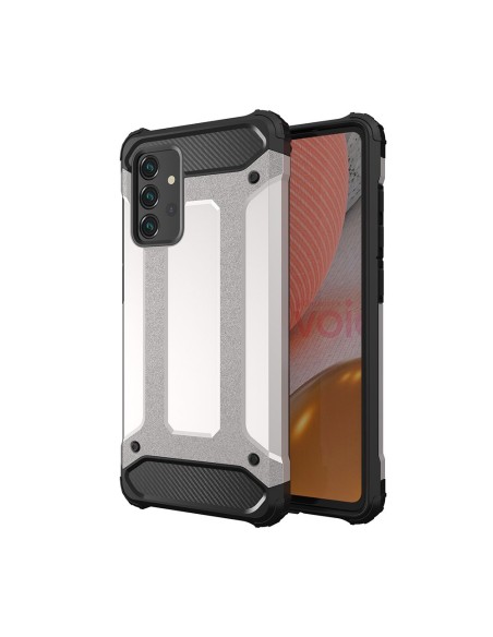 Hybrid Armor šarvuotas hibridinis dėklo dangtelis, skirtas Samsung Galaxy A72 4G sidabras