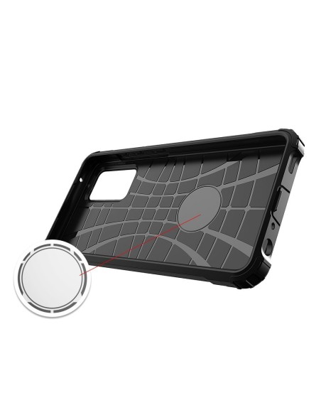 Hybrid Armor šarvuotas hibridinis dėklo dangtelis, skirtas Samsung Galaxy A72 4G sidabras