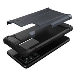 Hybrid Armor šarvuotas hibridinis dėklo dangtelis, skirtas Samsung Galaxy A72 4G sidabras